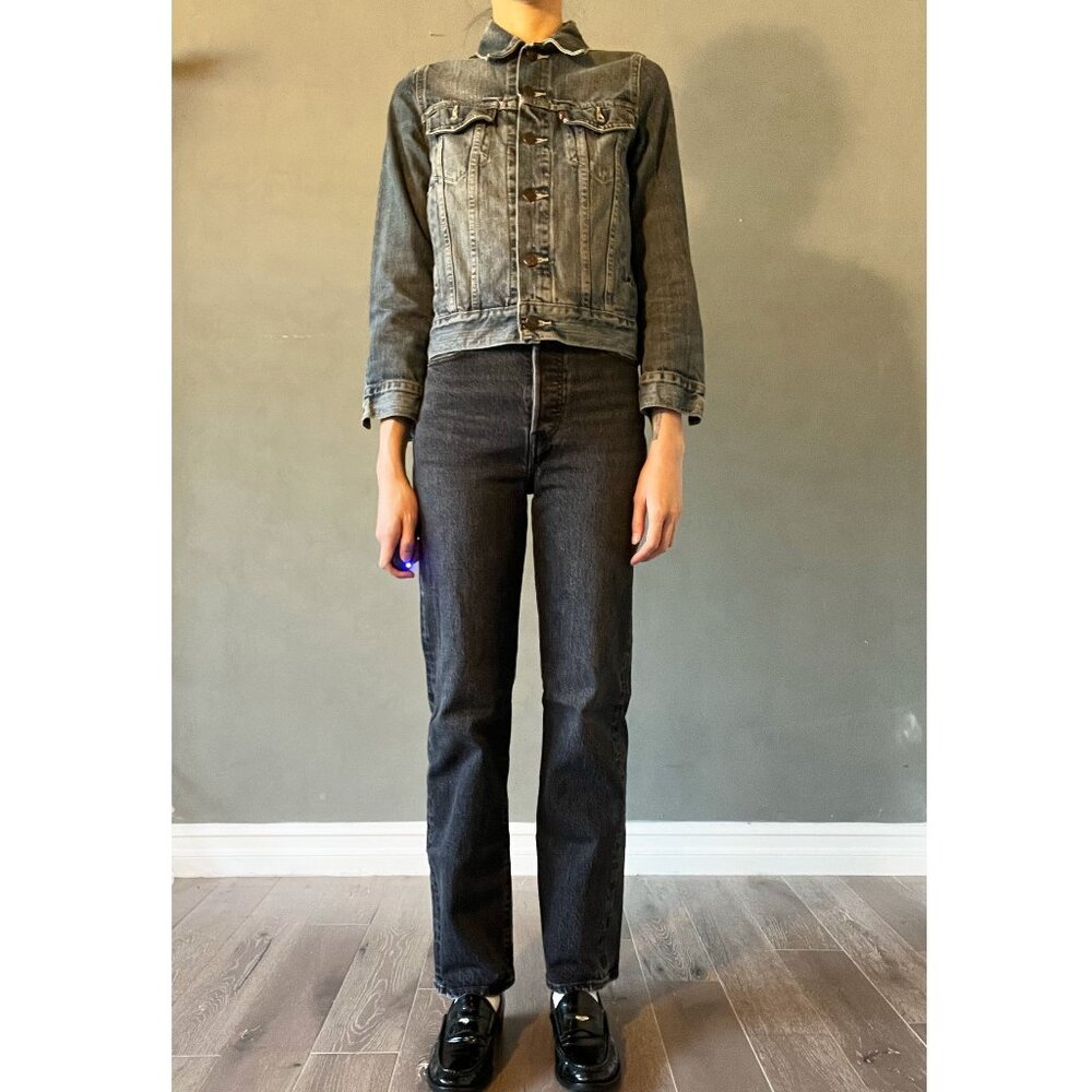 Levis Cropped Denim Jacket - S
